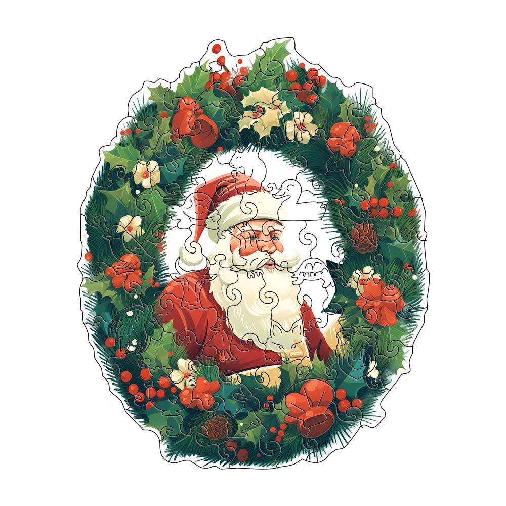 Liberty Wooden Jigsaw Puzzle - Santa Claus Preparing for His popular Annual Visit